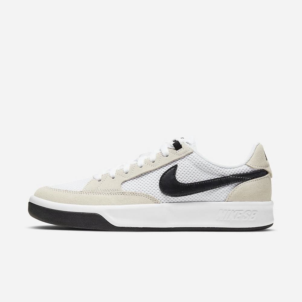 Chaussure De Skate Nike SB Adversary Blanche 1769-382 White/White/Black Homme | ERB-24520733